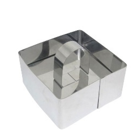 RING MOUSE KHUÔN INOX CÓ NẮP VUÔNG 8CM