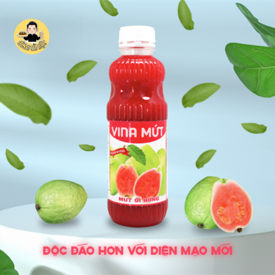 VINA SINH TỐ ỔI HỒNG 1L (12/THÙNG)