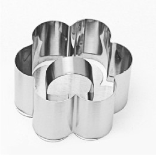 RING MOUSE KHUÔN INOX CÓ NẮP 8CM HÌNH HOA