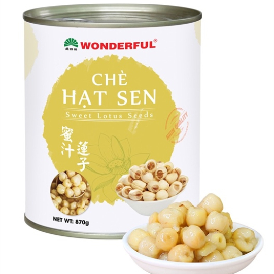 WONDERFUL CHÈ HẠT SEN LON 900G