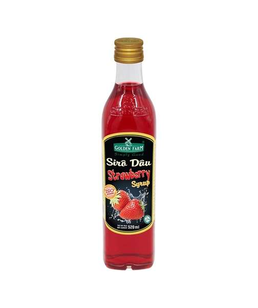 GOLDEN FARM SYRUP DÂU 520ML (12/THÙNG)