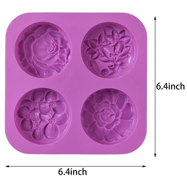 KHUÔN SILICON HOA 4 Ô