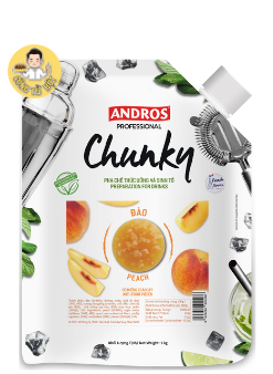 CHUNKY TÚI SINH TỐ ĐÀO 1KG (8/THÙNG)
