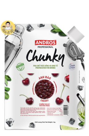 CHUNKY TÚI SINH TỐ ANH ĐÀO 1KG (8/THÙNG)