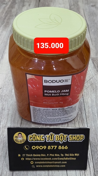 BODUO MỨT BƯỞI HỒNG 1KG (12/THÙNG)