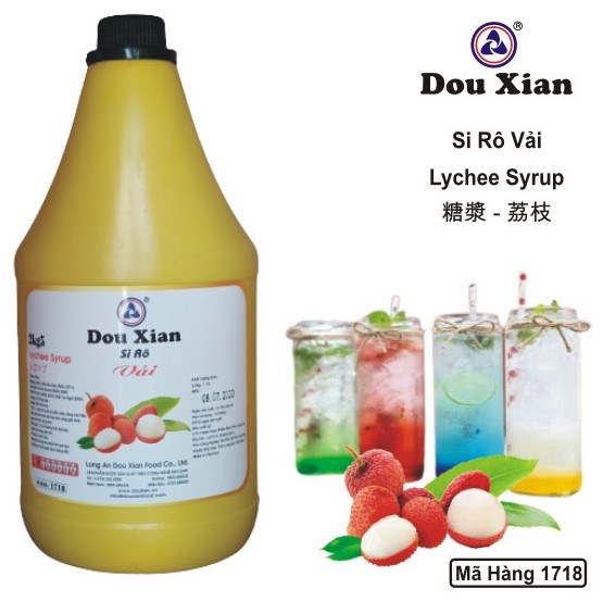 DOU XIAN SYRUP VẢI 2.5KG MH:1718 (6/THÙNG)