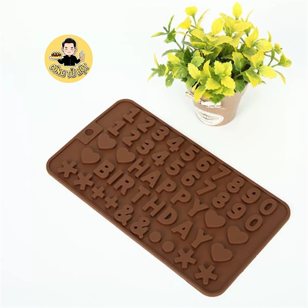 KHUÔN SILICON SỐ, CHỮ HAPPY BIRTHDAY