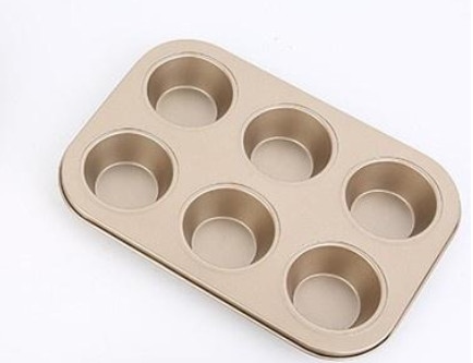 KHUÔN CUPCAKE THÉP CARBON 6 Ô