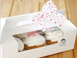 HỘP CUPCAKE 6 Ô XÁCH TAY TRẮNG(Lốc 100 cái)