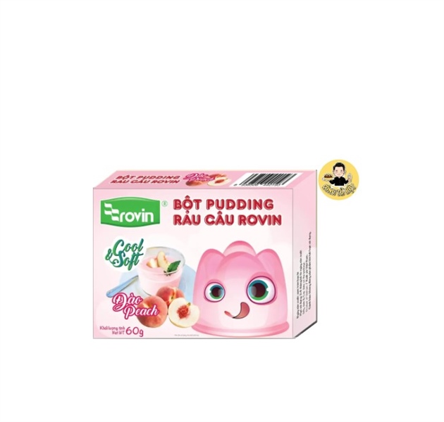 ROVIN BỘT RAU CÂU PUDDING HƯƠNG ĐÀO 60G