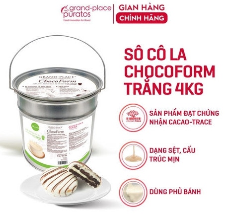 PURATOS CHOCOFORM SOCOLA SỆT TRẮNG XÔ THIẾC 4KG (3/THÙNG)