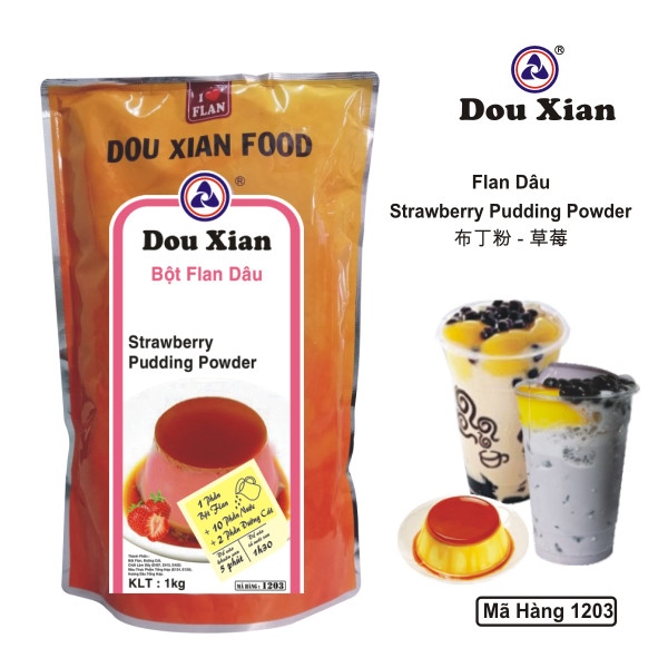 DOU XIAN BỘT PUDDING DÂU 1KG MH:1203