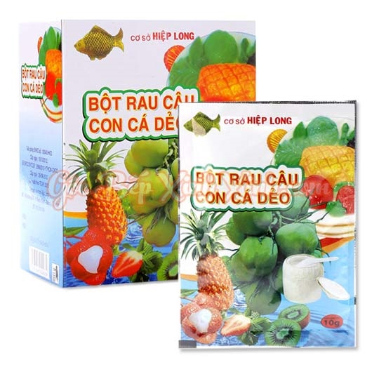 HIỆP LONG BỘT RAU CÂU CON CÁ DẺO (12GÓI/HỘP-10HỘP/THÙNG)