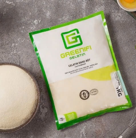 GREENIFI GELATIN BỘT 1KG (25/BAO)