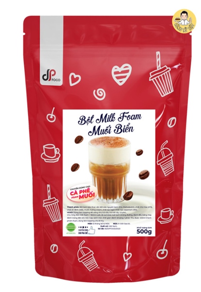 DP FOOD BỘT MILK FOAM HƯƠNG MUỐI BIỂN 500G