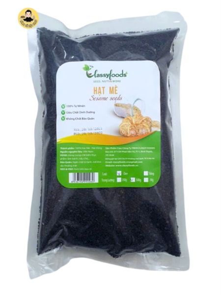 ĐỒ KHÔ CLASSY FOOD MÈ ĐEN 1KG (12/THÙNG)