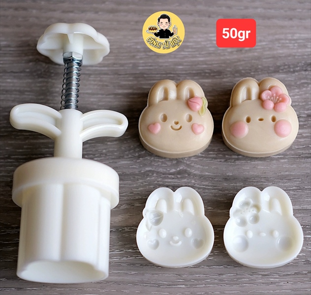 KHUÔN BÁNH TRUNG THU THỎ TAI NGẮN 50GR
