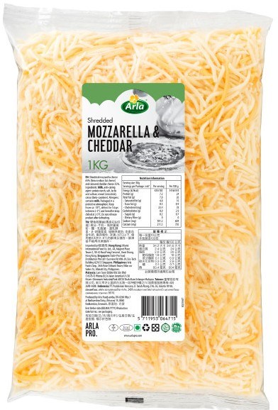 ARLA PHÔ MAI MOZZARELLA & CHEDDAR BÀO 1KG