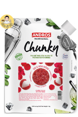 CHUNKY TÚI SINH TỐ VẢI & HOA HỒNG 1KG (8/THÙNG)