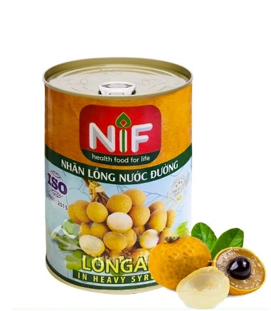 TIM NHÃN NGÂM NƯỚC ĐƯỜNG LON 560G (12/THÙNG)