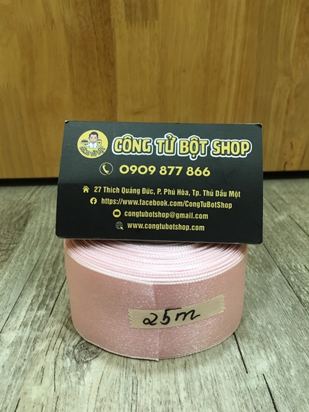 DÂY RUY BĂNG HỒNG REN LƯỚI