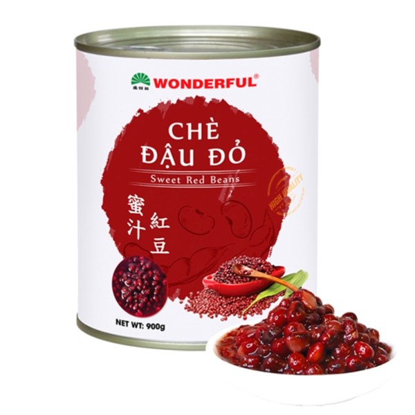 WONDERFUL CHÈ ĐẬU ĐỎ LON 900G (12/THÙNG)