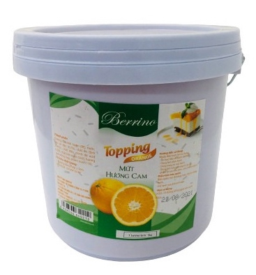 BERRINO MỨT TOPPING HƯƠNG CAM XÔ 5KG