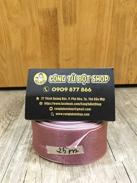 Dây ruy băng 25m ( hồng tím )