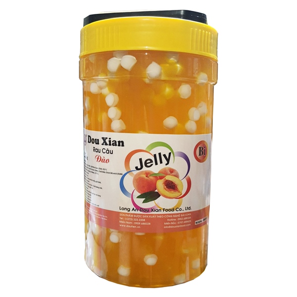 DOU XIAN THẠCH RAU CÂU ĐÀO 2 MÀU 2.5KG