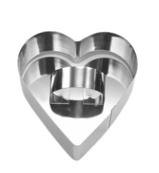 RING MOUSE KHUÔN INOX CÓ NẮP 8CM HÌNH TRÁI TIM