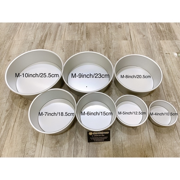 KHUÔN TRÒN NHÔM XỊN ĐẾ RỜI M6 16CM