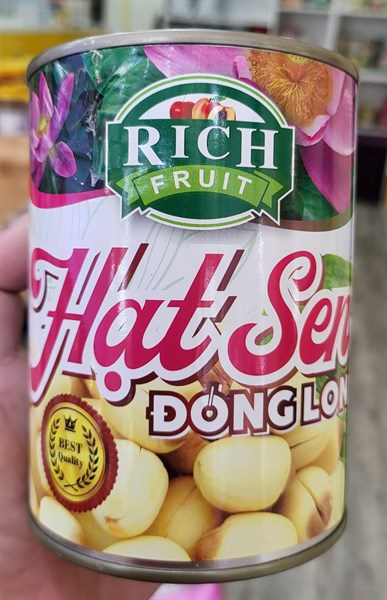 RICH HẠT SEN NGÂM LON 565GR