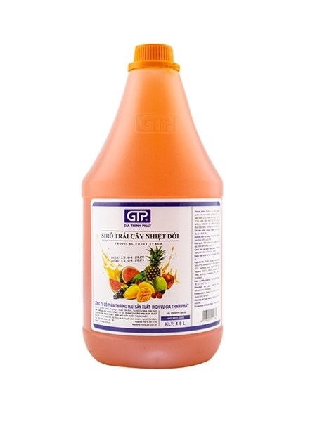 GIA THỊNH PHÁT SYRUP TRÁI CÂY NHIỆT ĐỚI 1,9L (6/THÙNG)