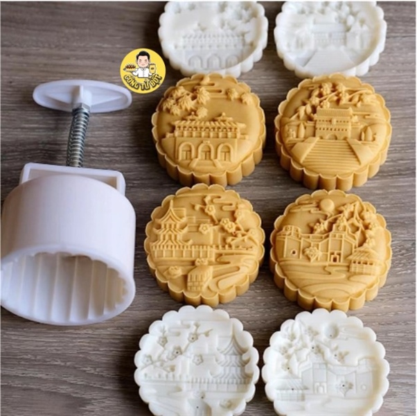 KHUÔN TRUNG THU CUNG ĐÌNH 4 MẶT 150G