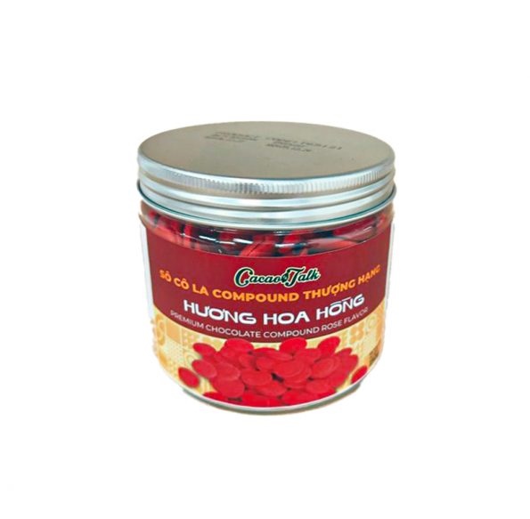 CACAO TALK SOCOLA NÚT ÁO HƯƠNG HOA HỒNG 250G