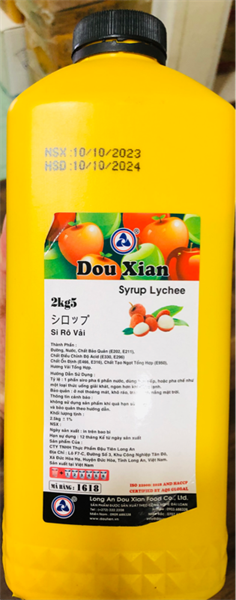 DOUXIAN SYRUP HOÀNG KIM VẢI MH:1618 CAN VUÔNG 2.5KG (6/THÙNG)
