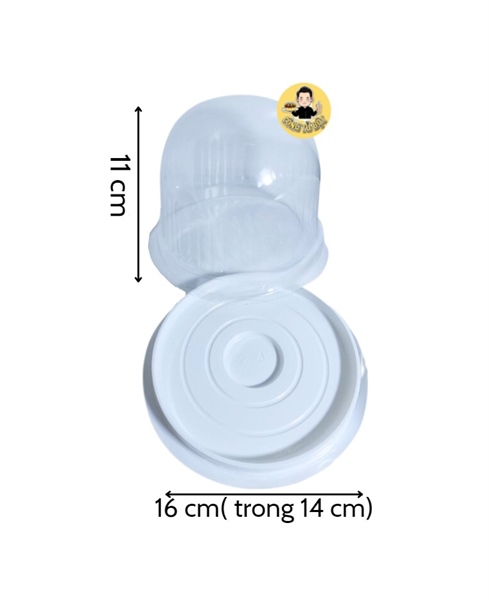 H 24 NẮP VÒM ĐẾ TRẮNG 16CM( LỐC 100C)
