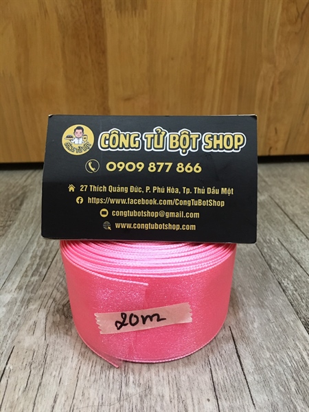 Dây ruy băng 20m ( hồng cánh sen )