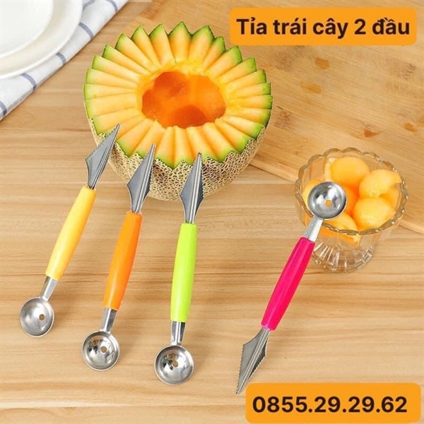THÌA 2 ĐẦU TRÒN NHỌN
