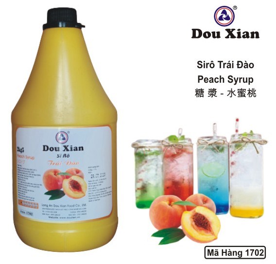 DOU XIAN SYRUP ĐÀO 2.5 KG MH:1702 (6/THÙNG)