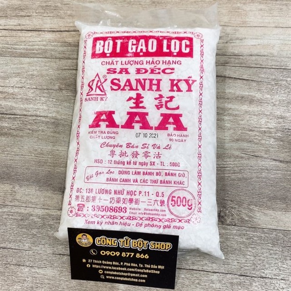 SANH KÝ BỘT GẠO LỌC 500G (20/BAO)